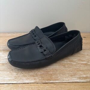 Timberland Women's Black Leather Loafers Driving Shoes Slip On Size 8